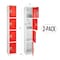 Adiroffice 12 in W, 12 in D, 72 in H, Steel ADI629-204-RED-2 - alternate 1